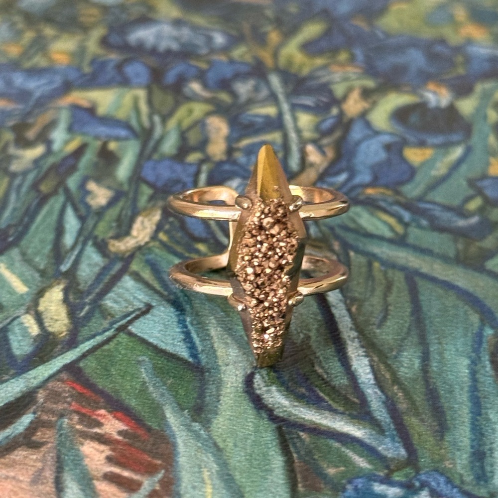 Kendra Scott Bronze Drusy Adjustable Gold ring